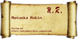 Matuska Robin névjegykártya